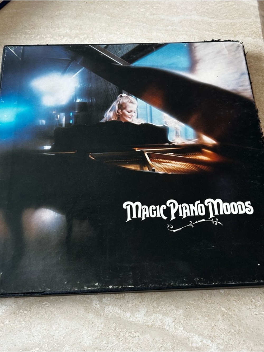 Magic Piano Moods Vinyl Album - Black with Gold & Blue Accents